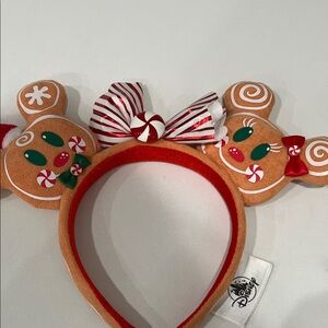 Disney Gingerbread Headband with Red and Green Details